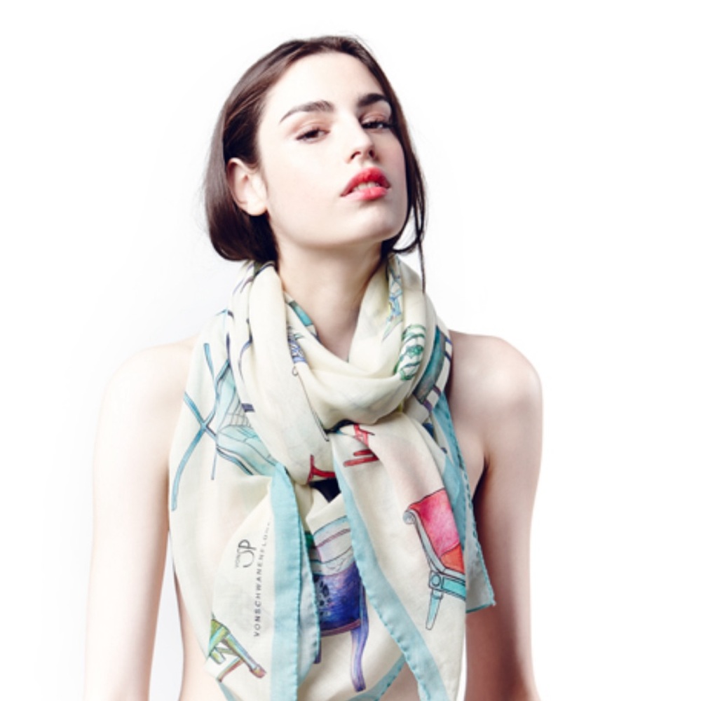 Vonschwanenflugelpupke /Vonsp cotton scarf